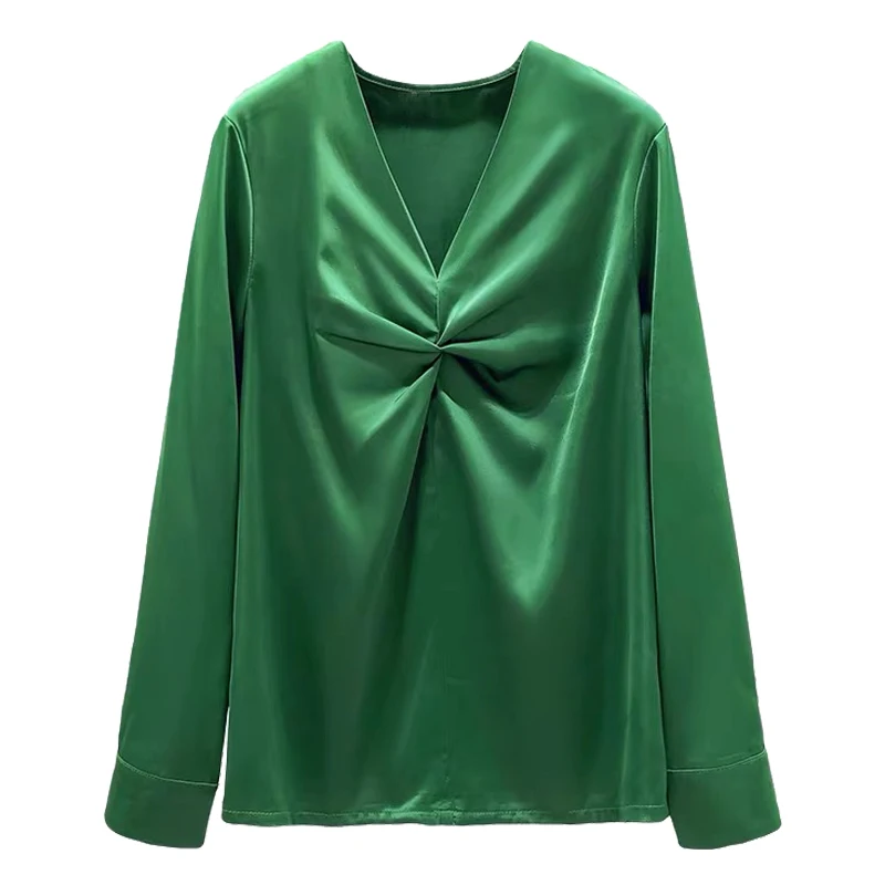 COIGARSAM с длинными рукавами Блузка для женщин Новинка весны шифоновое платье