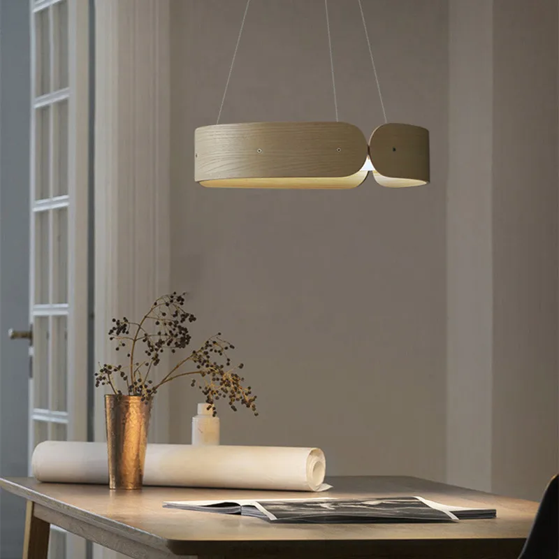 Современный Лофт украшения деревянный ужин люстра творческая гостиная Бар