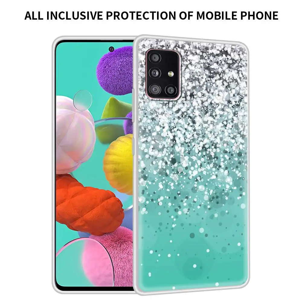 

Gold Pink Glitter Translucent Matte Case For Samsung Galaxy A51 A71 M30s A91 A41 A31 A21 A12 M51 M31 Shell Phone Cover Sac