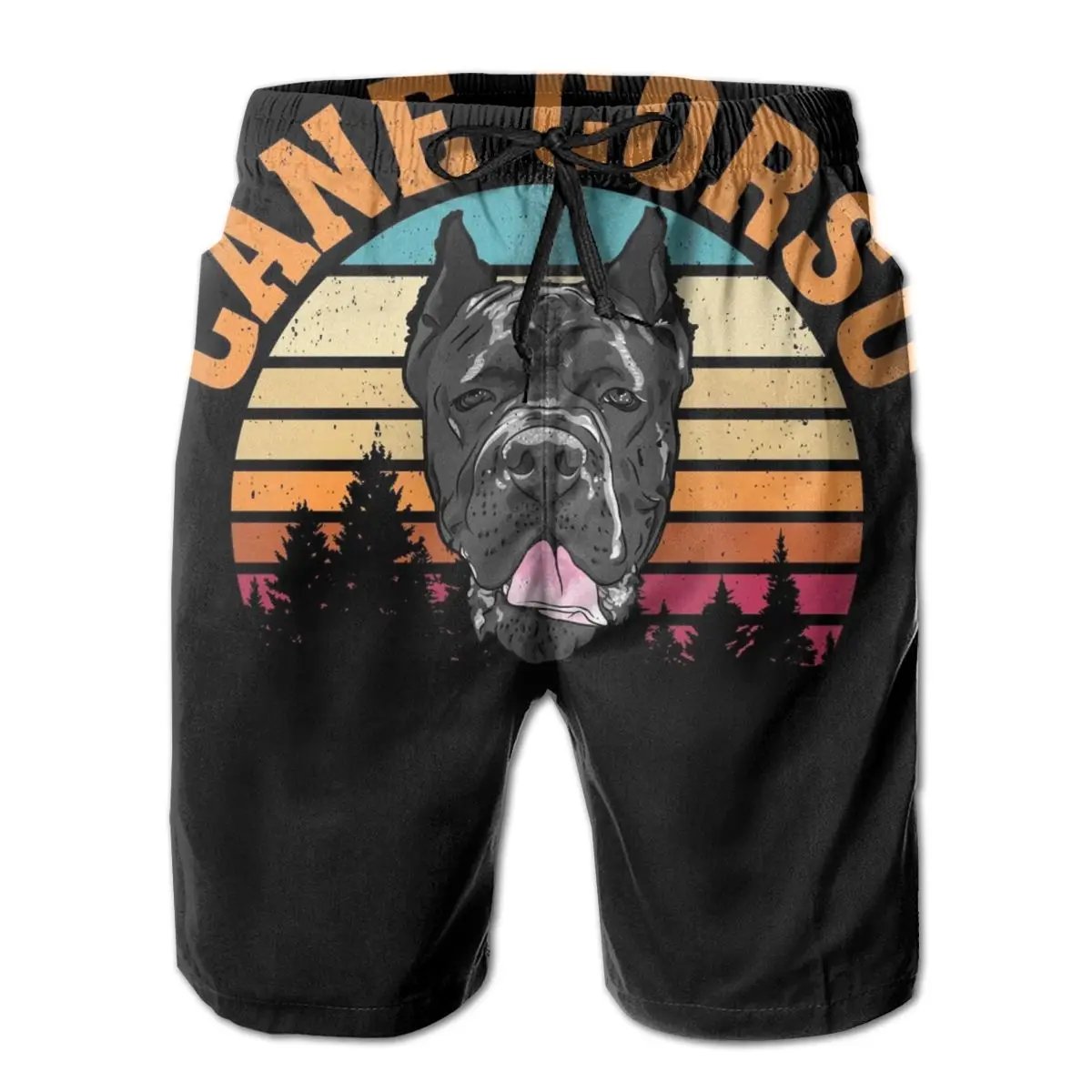 

Men Pants Cane Corso Dog Surfing Beach Board Swim Trunks Sport Quick Mesh Dry Casual Cool dog Shorts for Boy