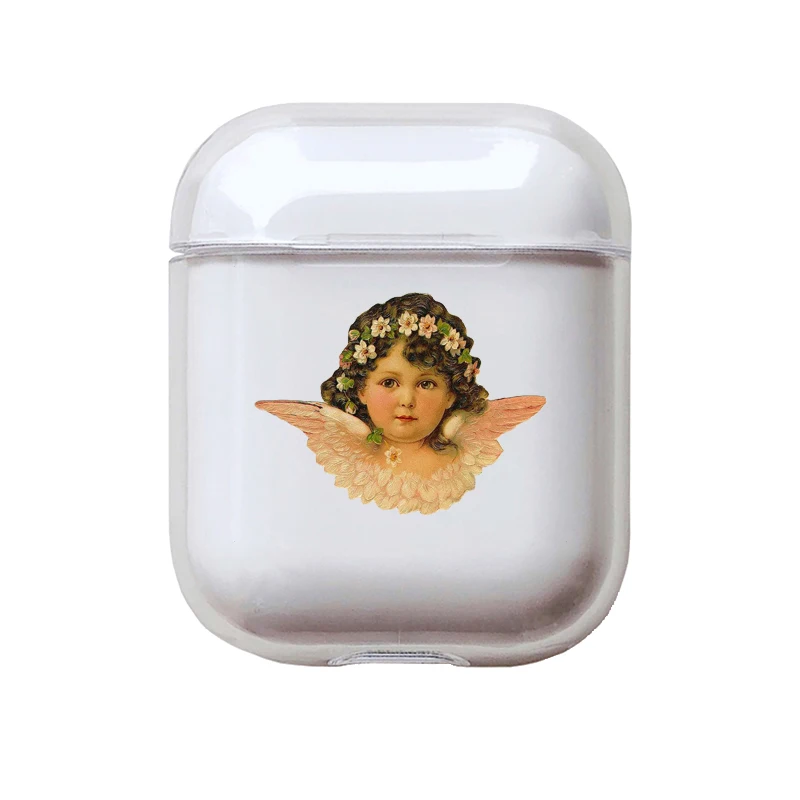 I201090 Мягкий милый Чехол Air Pods для Apple airpods, роскошные изображения, мультяшный ангел, Детские Airpods, чехол в Bluetooth, аксессуары для наушников - Цвет: I201090