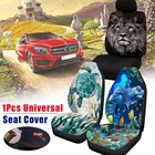 Универсальный чехол на сиденья автомобиля с принтом животных, морской черепахи, Дельфина, Льва, эластичный чехол для протектор подушки сиденья автомобиля, внедорожника