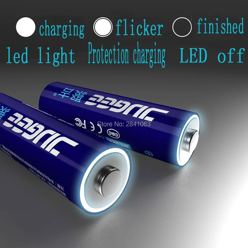 2 шт JUGEE 1,5 v 3000 mwh AA 1,5 V литий-полимерный литий-ионный полимерный литиевый аккумулятор+ usb зарядное устройство