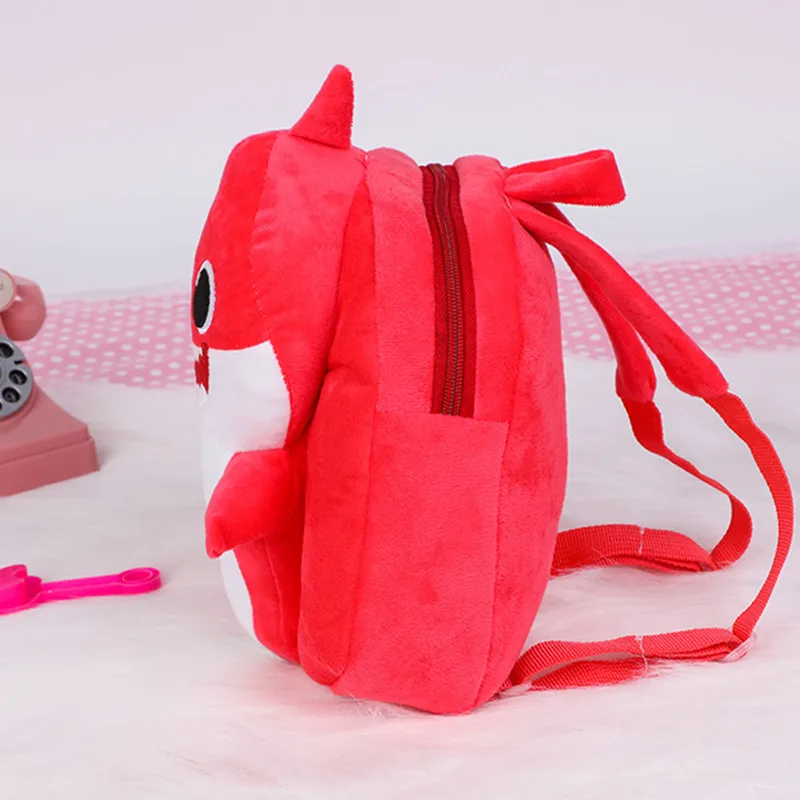 Плюшевый школьный ранец с мультипликационным рисунком акулы для детей 1 5 лет