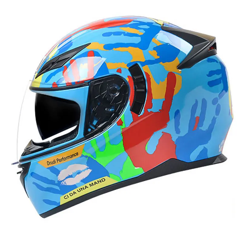 Шлем мотоциклетный со светодиодной подсветкой умный флип-шлем для езды на