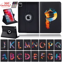360 rotating tablet case for apple ipad pro 9 7 2015pro 10 5 2017pro 11 2018pro 11 2020 26 letter cover case stylus