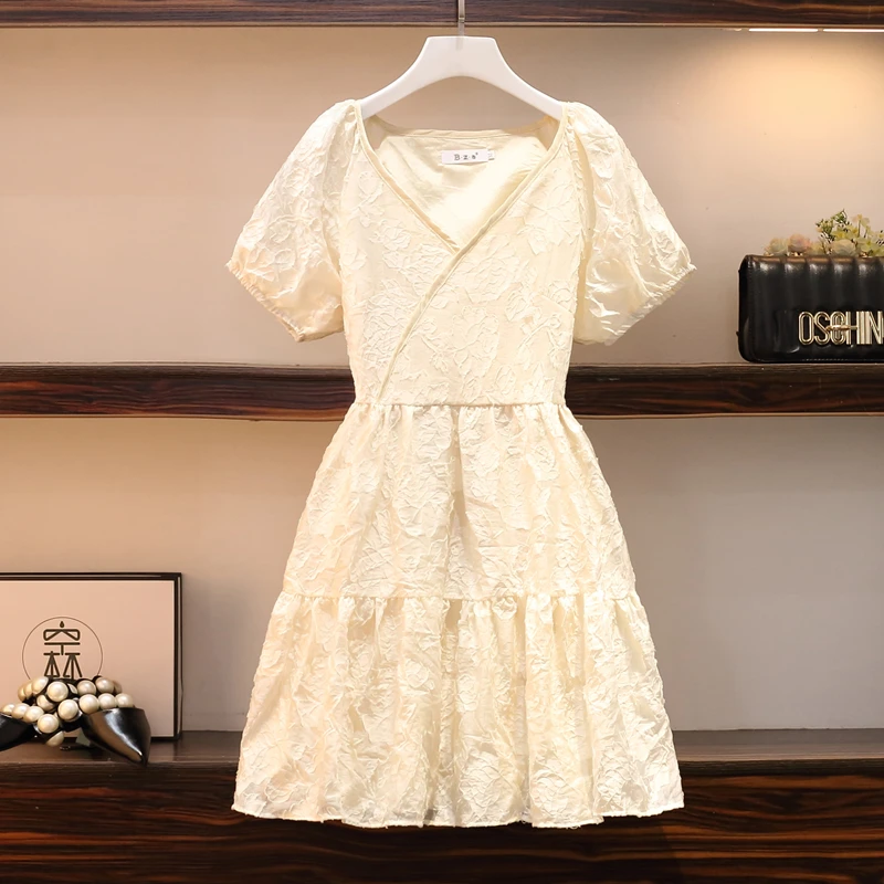 COIGARSAM 3XL размера плюс свободное женское платье абрикосового цвета Need Contact