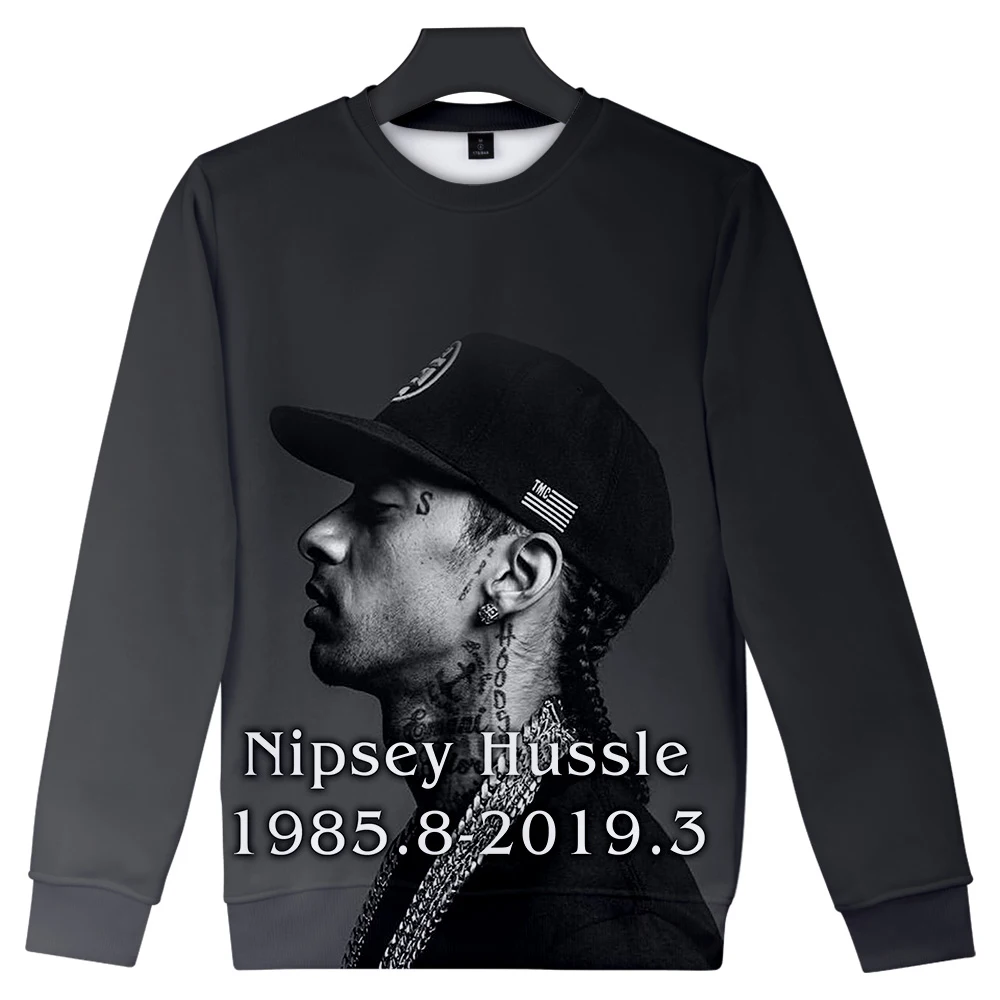 2019 Rapnipsey hussle 3D уличная Толстовка для женщин/мужчин с круглым вырезом и длинными