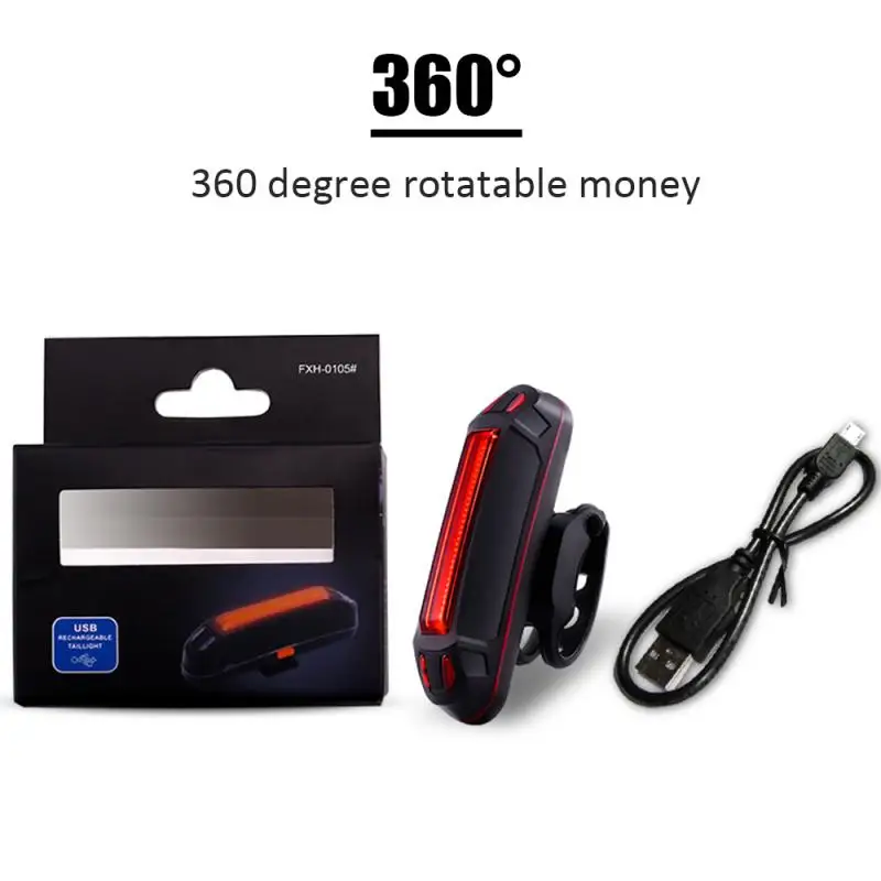 Зарядный велосипедный светильник задний фонарь предупреждающий лазерный