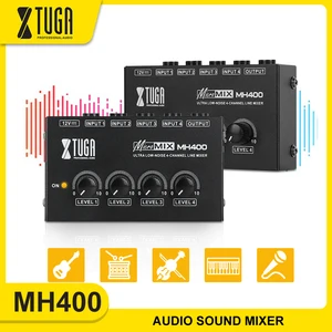 xtuga 4 channel sound mixer professional ultra low noise audio sound mixer amplifier for keyboardsmixersmusical instruments free global shipping