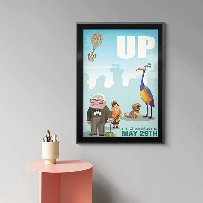 Disney холст печать Pixar UP плакат украшение для дома мультфильм картина Летающий дом