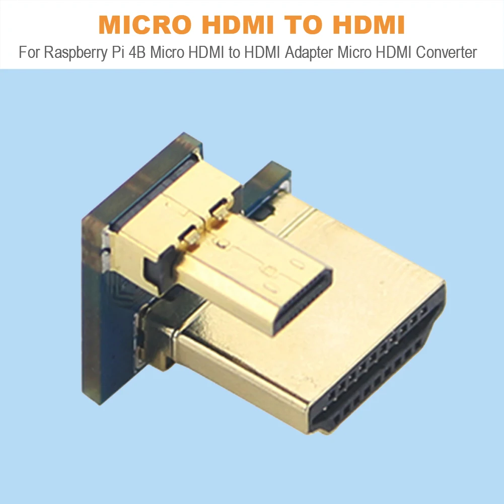 

Rondaful High Quality Adapter For Raspberry Pi 4B Micro HDMI To HDMI Adapter Micro HDMI Converter Ingenious