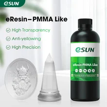 Sale!eSUN PMMA Like 3D Printer Resin High Transparent Yellowing Resistant Photopolymer Resin LCD 3D Printing 405nm UV  Clear