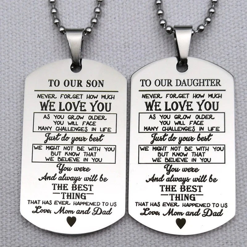 Вдохновляющее ожерелье для подарков сына и дочери подарок от мамы папы никогда