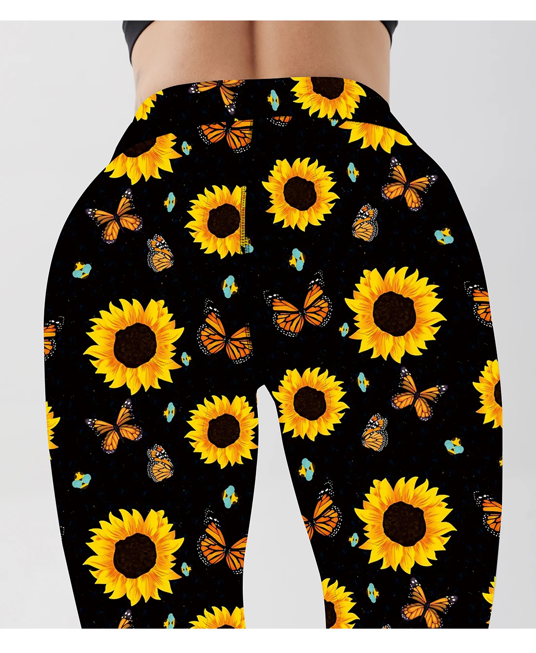 peach lift leggings Sunflower Butter Print High Waist Sports Leggings Push Up Sport Women Fitness Gym Clothing High Elastic Breathable Push Up Pants lularoe leggings