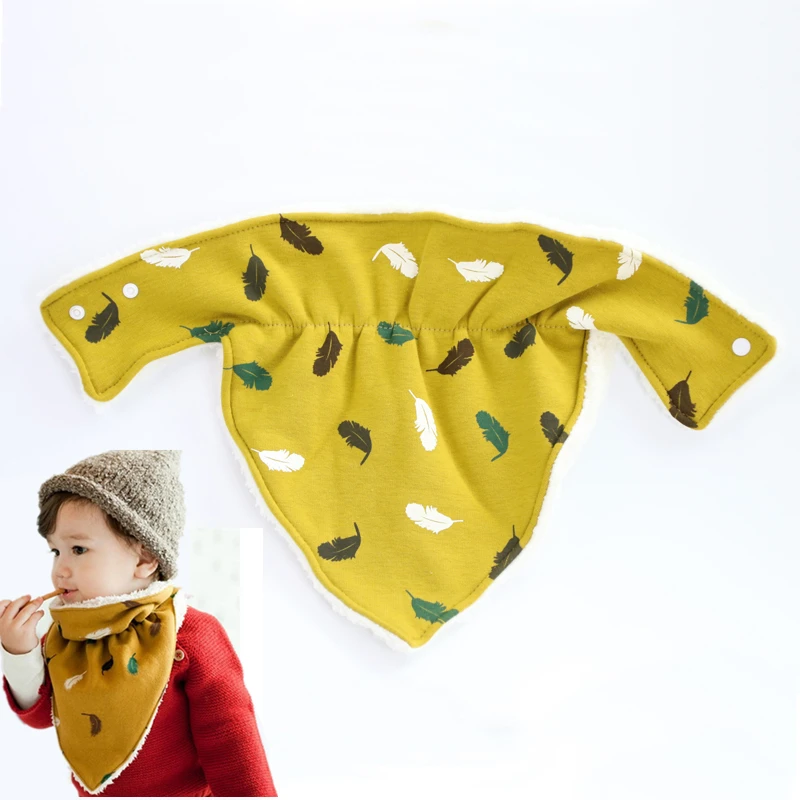 Детские нагрудники уплотненный зимний хлопчатобумажный шарф для новорожденных