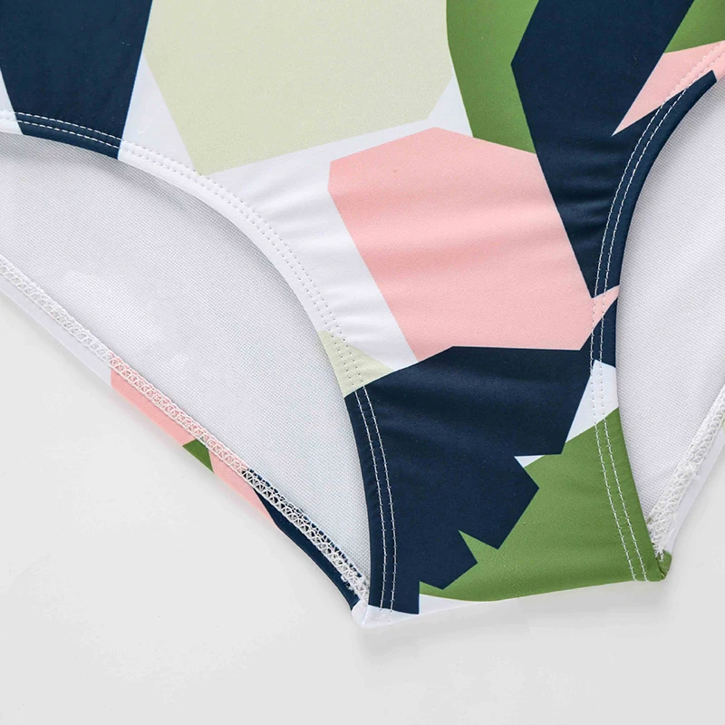 Купальник с высокой талией женский купальник большого размера комплект бикини