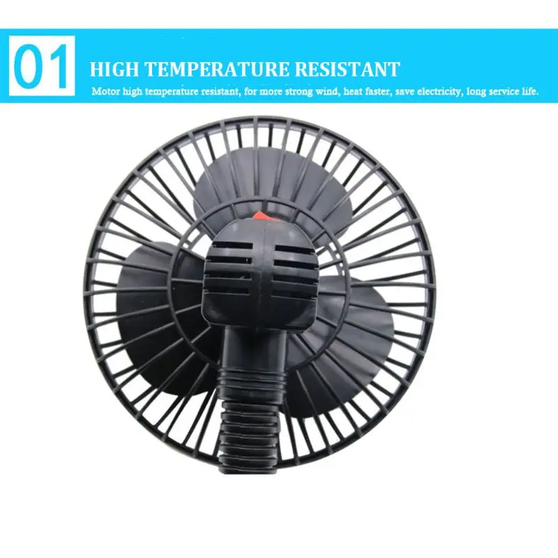 

12V Mini Car Fan Cigarette Lighter Caravan Boat Vehicle Cooler