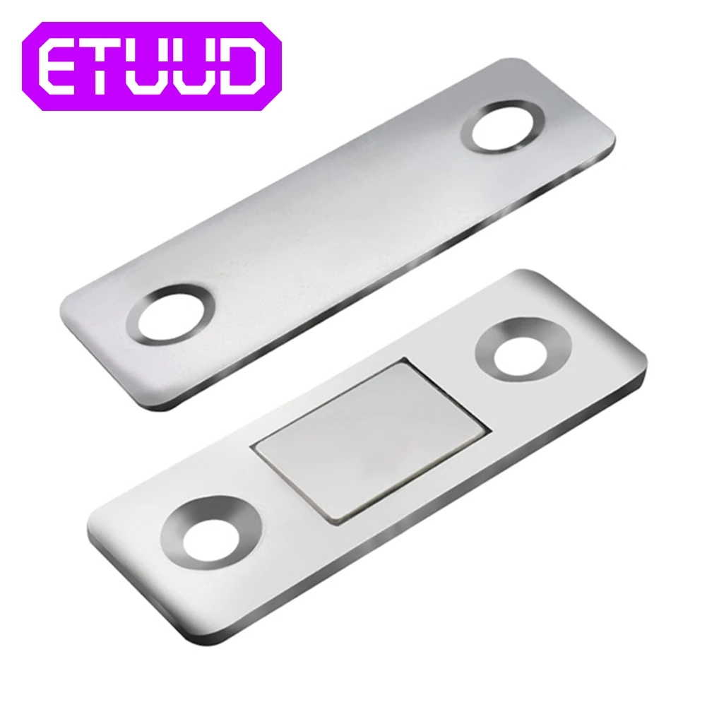 

2pcs/Set Strong Door Closer Magnetic Cabinet Catch Latch Cupboard Ultra Thin Closures Furniture Cupboard with Screws Ultra Thin