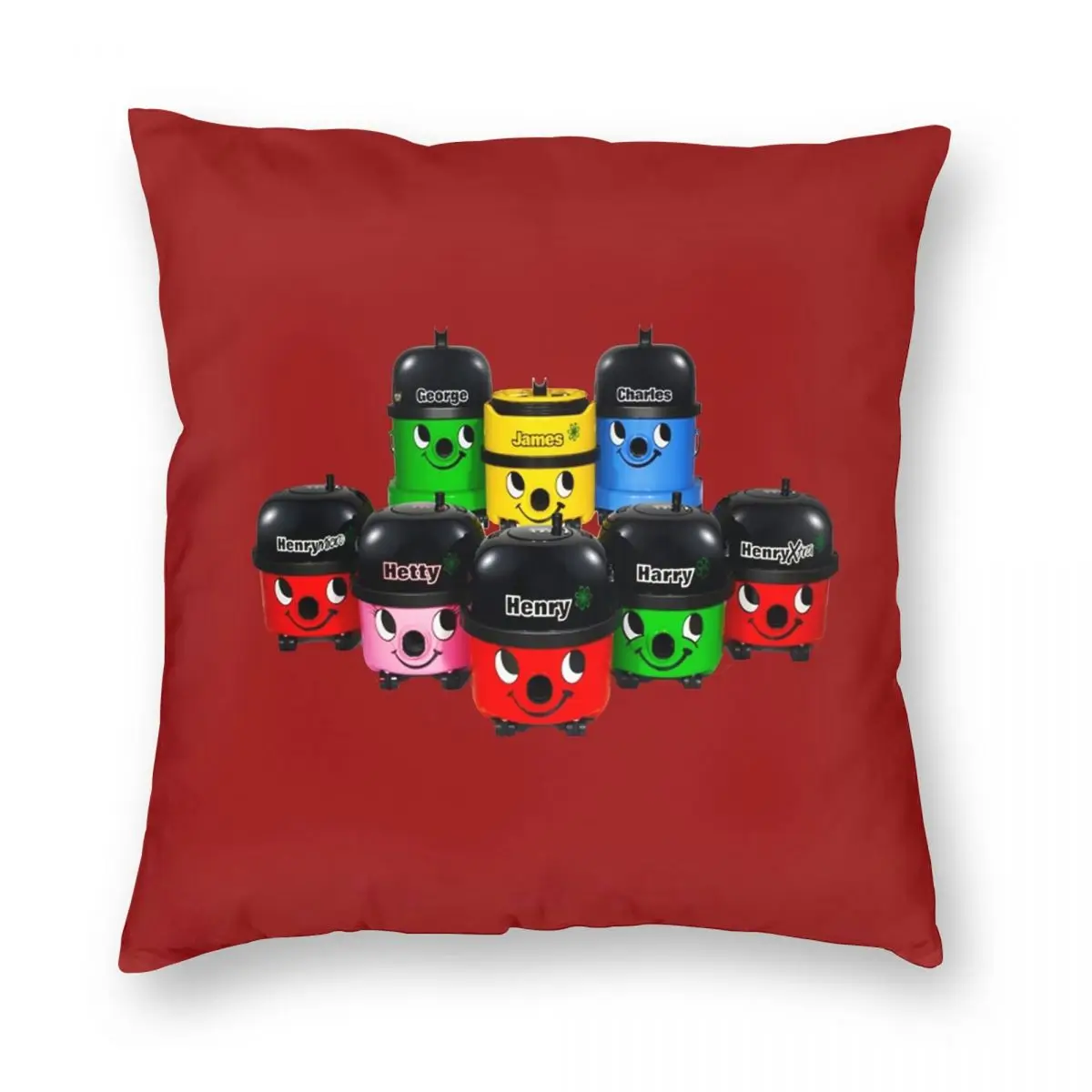 

Наволочка на подушку с принтом Генри Ховер и друзья из полиэстера и льна, бархатная Декоративная Наволочка на молнии, Наволочка на подушку, ...