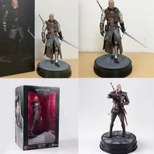 Witcher-ed 3 Wild Hunt Wolf Geralt Action Figure Collectable Model Toys Doll Gift 24CM