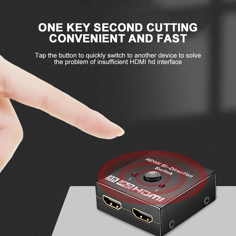 HDMI сплиттер кабель видео кабели 1080P 3D для HD ТВ Коммутатор поддерживает Ultra 4K HDR HDCP