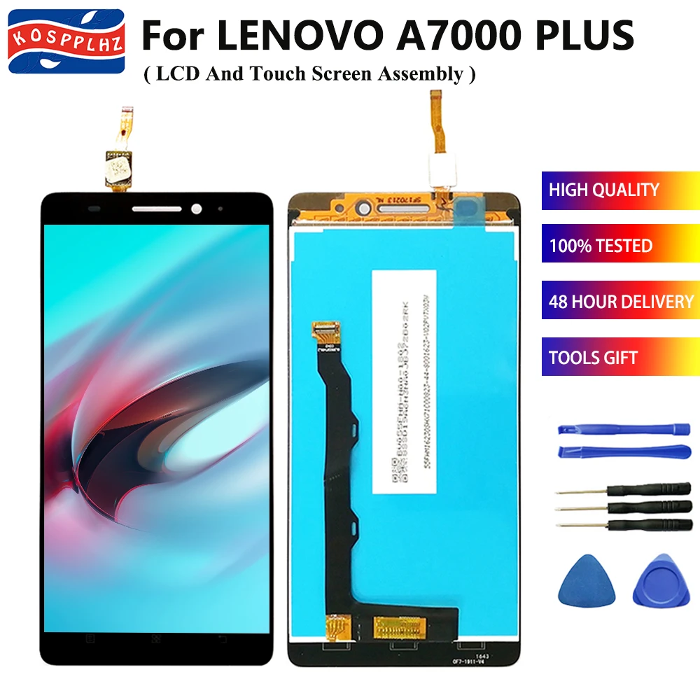 Высокое Качество для Lenovo A7000 Plus ЖК дисплей + кодирующий преобразователь