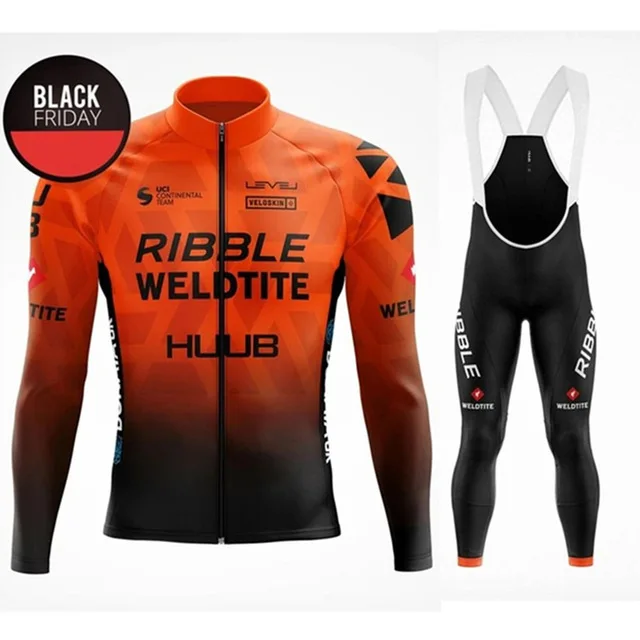 

Мужской зимний комплект одежды HUUB из джерси и штанов, флисовая рубашка с длинным рукавом для горного велосипеда, одежда для велоспорта
