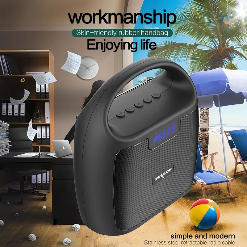 Bluetooth-Колонка ZEALOT S42 TWS переносная Колонка для улицы поддержка TF-карты мощность 10