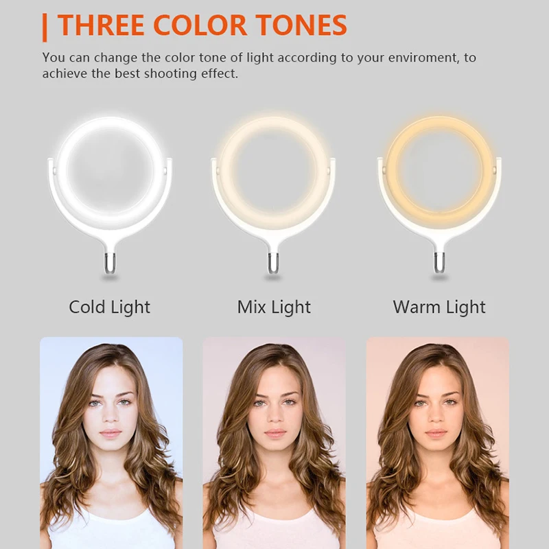 12 дюймов Selfie светодиодный кольцевой светильник свет видео с основание треноги
