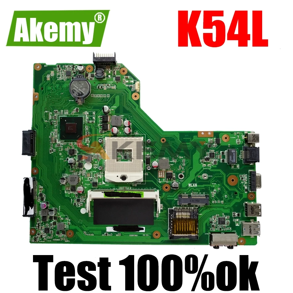 

Материнская плата AKEMY K54L для ноутбука ASUS K54L K54LY X54H, протестированная оригинальная материнская плата для ноутбука REV2.0 GM
