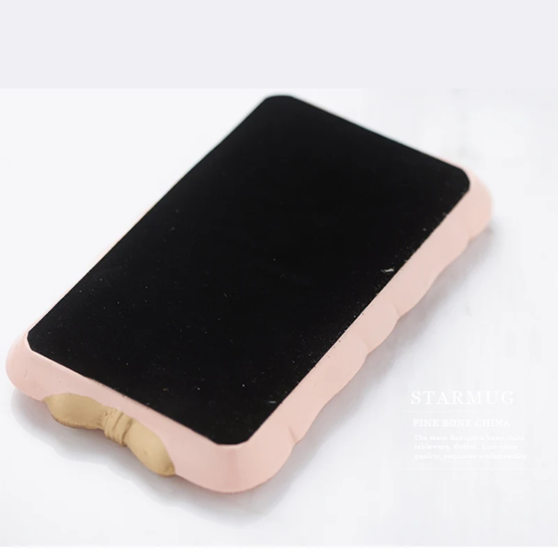 2 Set European Style Bow Cake Storage Trays Makeup Organizer Dessert Plate Square Decor Tray Kitchen 12X20cm 1 Se | Дом и сад