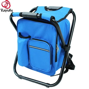 folding camping fishing chair stool backpack insulated cooler bag backpack chair hiking seat table bag soft sided cooler chair free global shipping