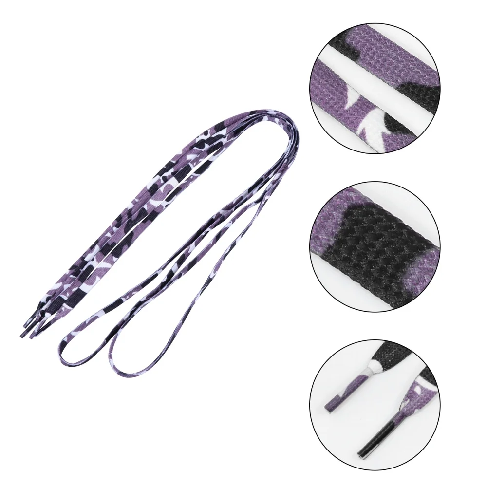 

10Pcs Grey Camouflage Shoelaces Elastic Universal Sneakers Flat Shoelaces