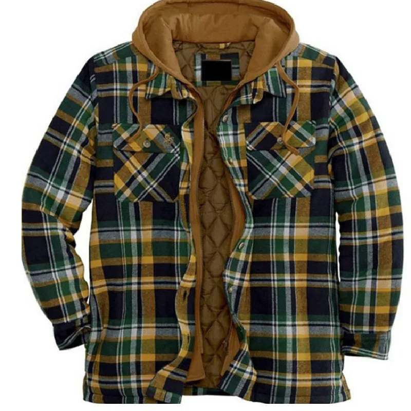 Autumn Winter Men Lapel Digital Printing Single-Breasted Long Sleeve Wool Jacket Streetwear Vintage Casual Slim Outerwear S-5XL