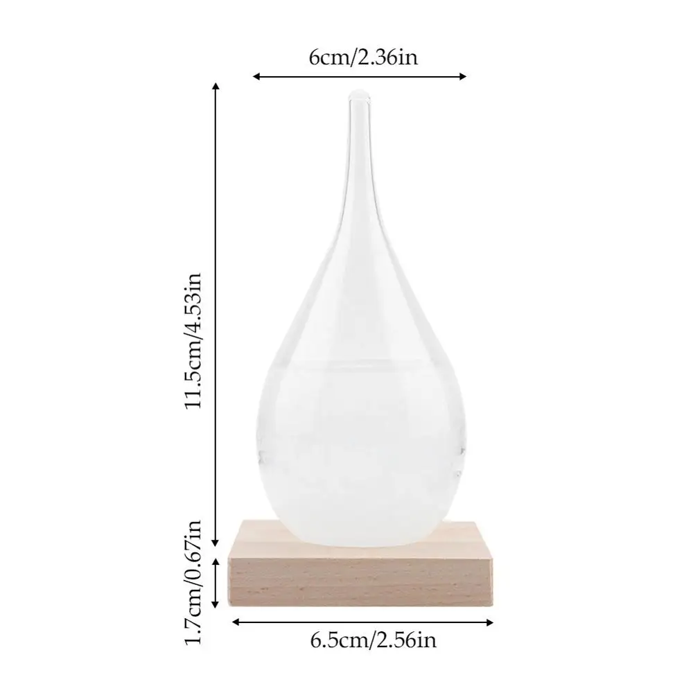 

Christmas Barometer Droplet Storm Glass Creative Drop-Shaped Storm Glass Bottle Desktop Weather Station Weather Predictor Decor