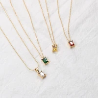necklace stainless steel plated 18k necklace zircon pendant jewelry necklaces for women fashion accessories