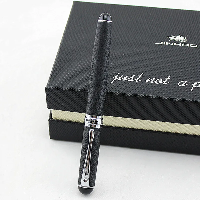 Роскошная Черная шариковая ручка Jinhao 750 с шероховатой поверхностью канцелярские
