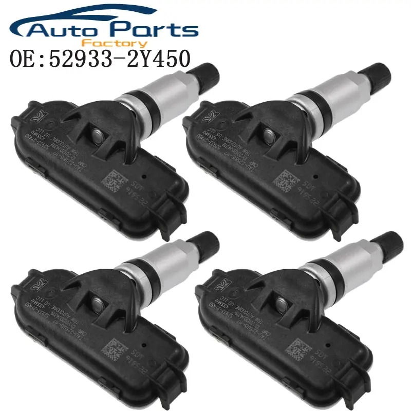 Новинка, 4 шт., датчики давления в шинах 52933-2Y450, 529332Y450, TPMS для Hyundai i40 Ix35, для Kia Rio mahas, 434 МГц
