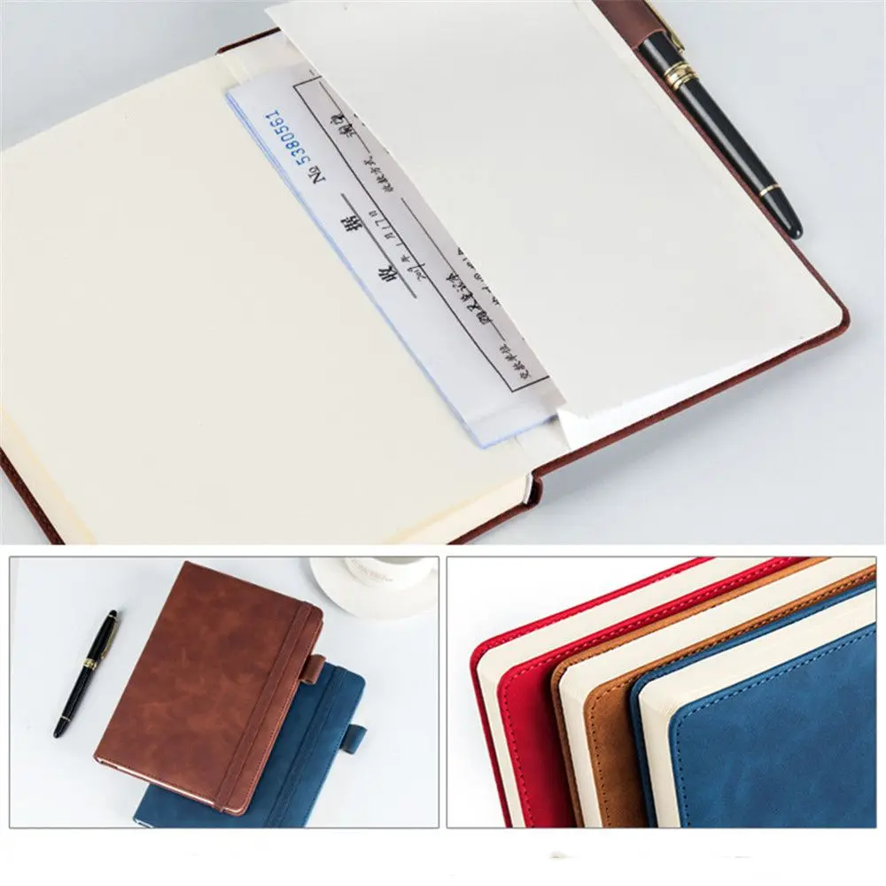 

360 Page A5 Notebook Vintage Deer Pattern PU Leather Writing Board Schedule Business Schedule School Office Stationery