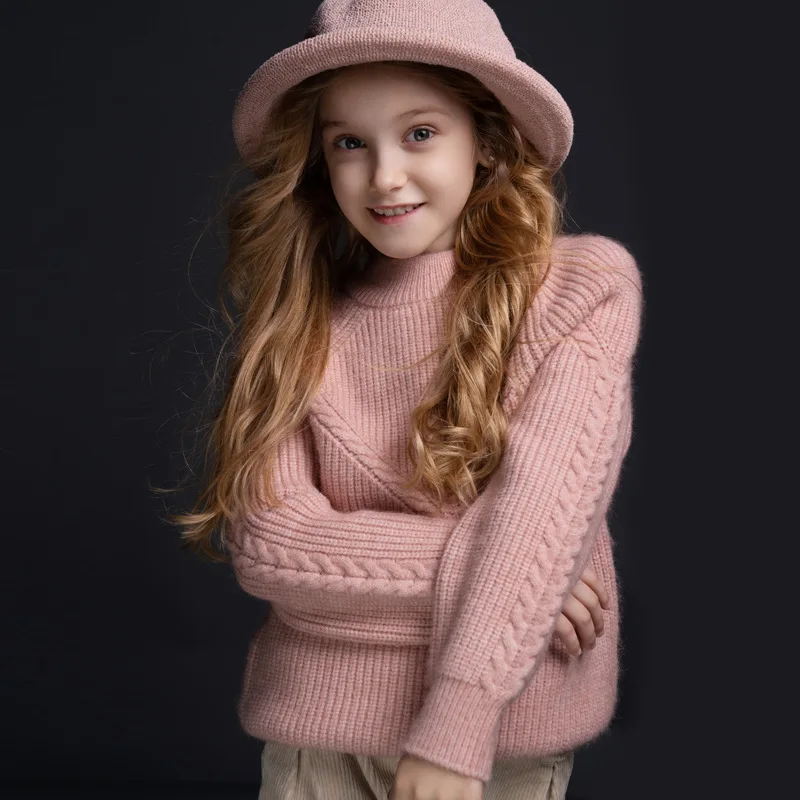 Свитер для девочек подростков Рождественский теплый вязаный свитер Новинка 2019