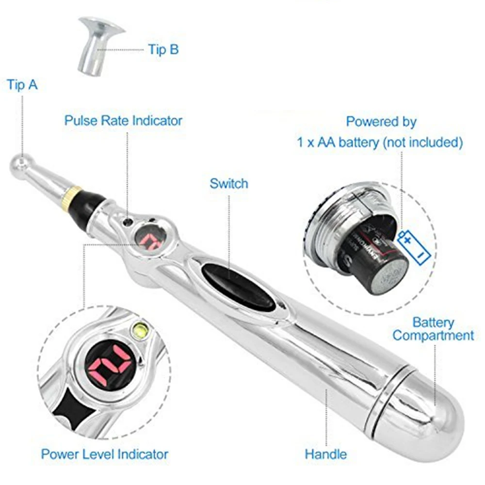 

Electronic Acupuncture Pen Electric Meridians Laser Therapy Heal Massage Pen Meridian Energy Pen Relief Pain Tools for Face Care