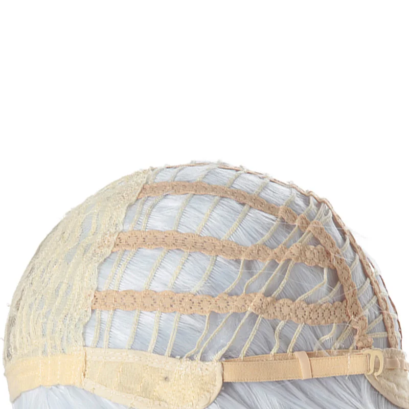 

Peluca Genshin de pelo sinttico resistente al calor, Cosplay, NPC, Bob corto, gris