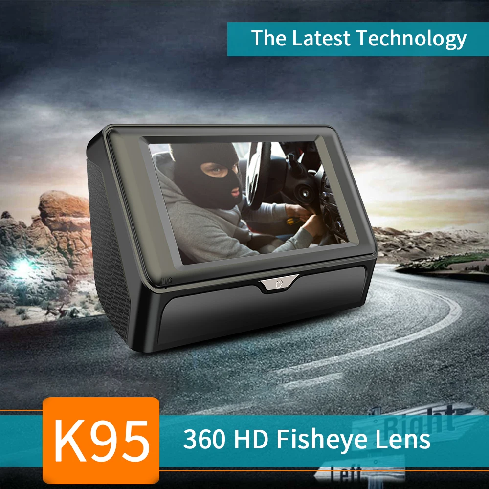 Elebest Автомобильный видеорегистратор 3 дюйма FHD 360 градусов объектив рыбий глаз IPS