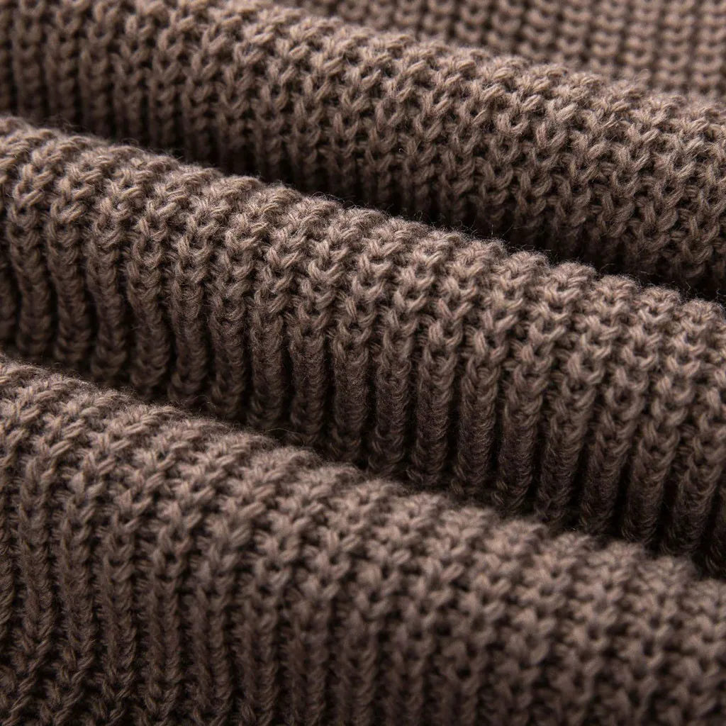 Женский свитер на осень и зиму повседневный однотонный вязаный пуловер с высоким