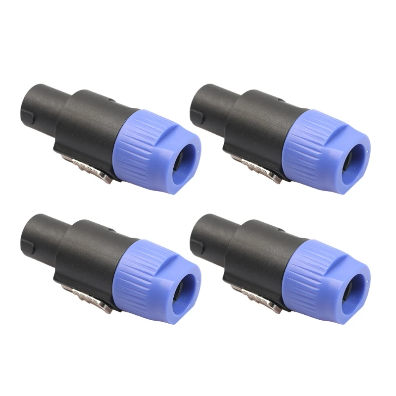 New 4pcs 4 Pole Speaker Plug Twist Lock Cable Connector For Neutrik Speakon NL4FC | Электроника