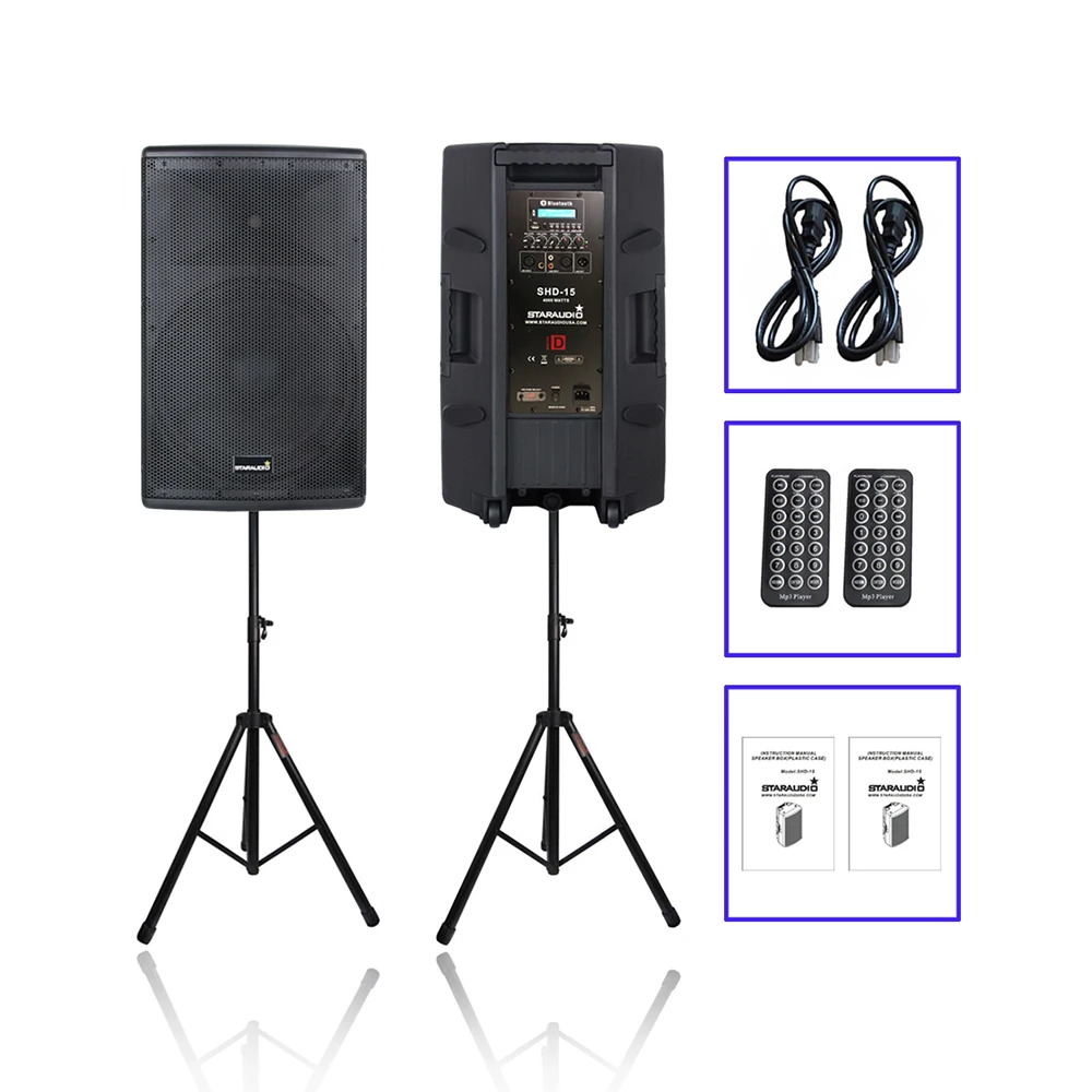 STARAUDIO 2X 4000W 15 дюймовый активный активная акустическая DJ аудио Bluetooth Динамик s