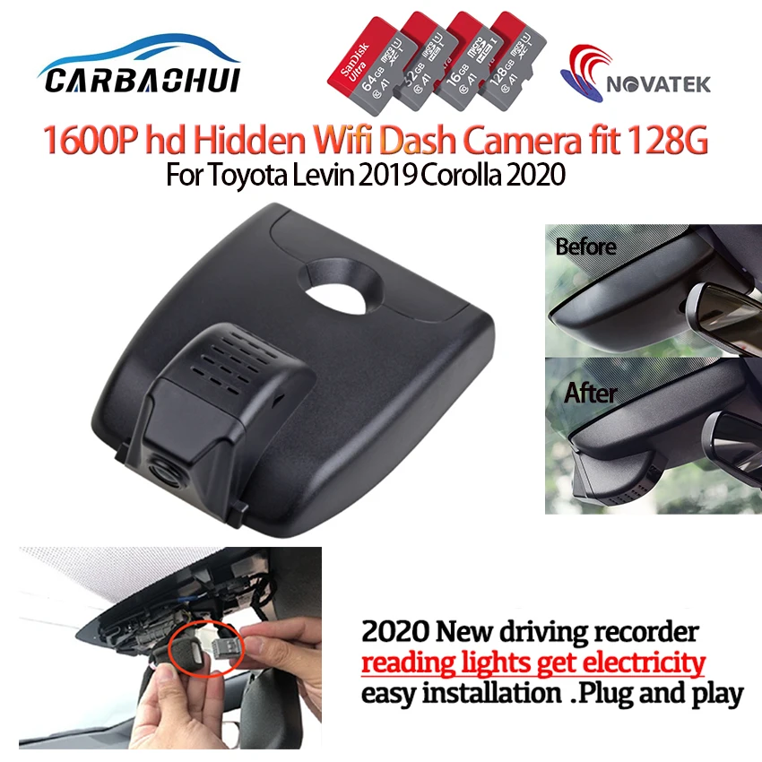 Новинка! Автомобильный видеорегистратор подключи и работай для Toyota Levin 2019 Corolla 2020