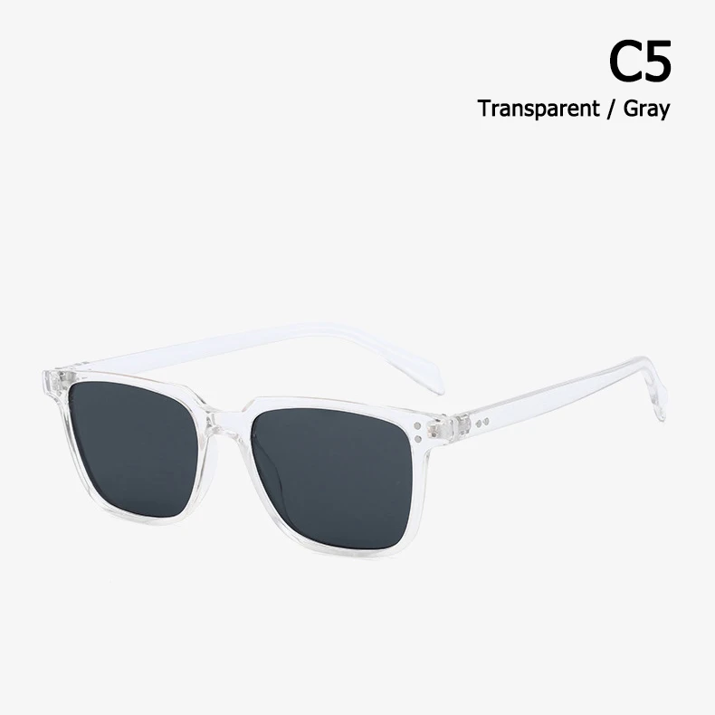 C5 Transparent Gray JackJad, модные крутые солнцезащитные очки NDG, квадратные, винтажные, с заклепками, в два точки, фирменный дизайн, солнцезащитные очки Oculos De Sol 3246 - Цвет линз: C5 Transparent Gray