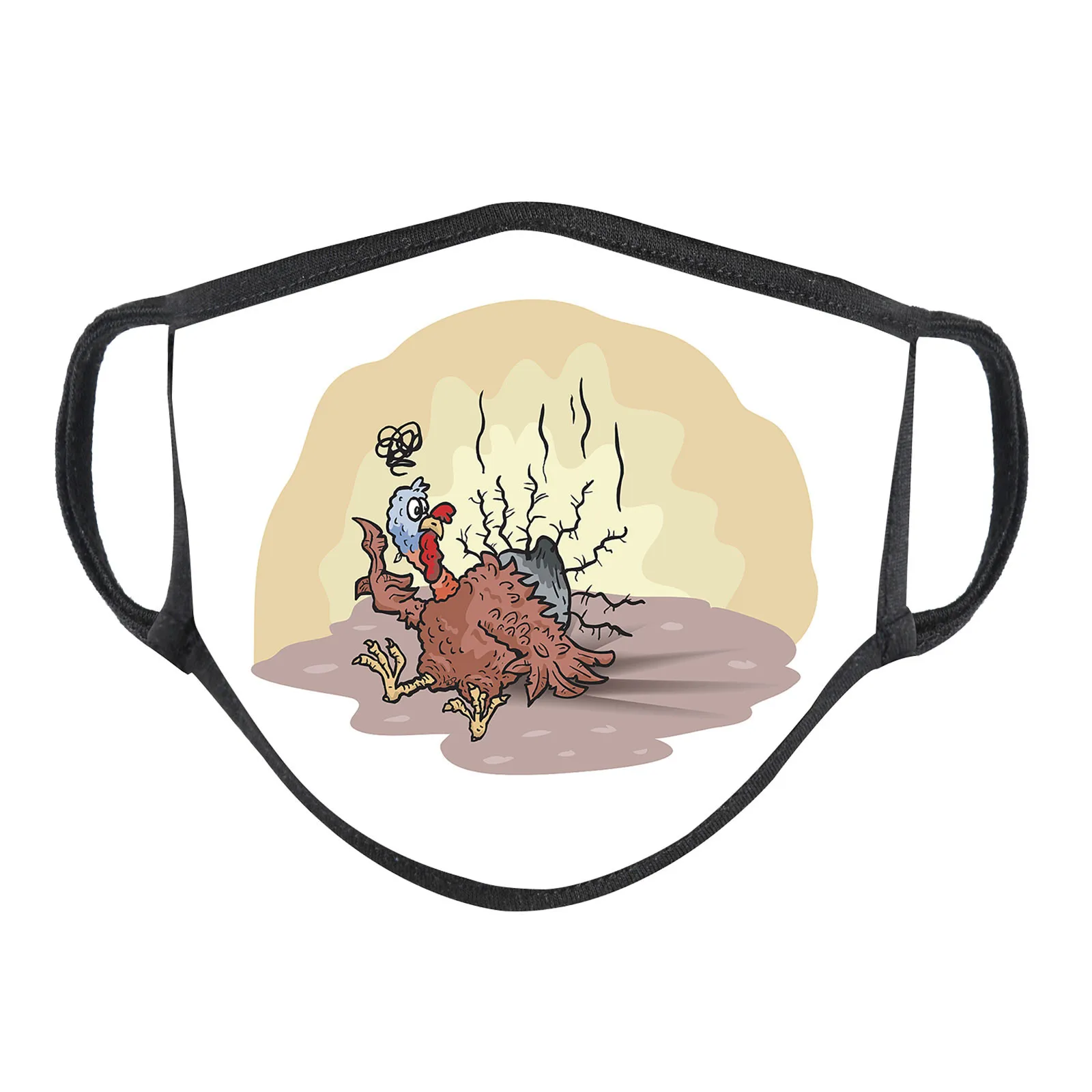 

1pc Facemask Adult Face Mask Fashion Thanksgiving Print Washable And Reusable Mask Dustproof Windproof Breathable Face Mask d5